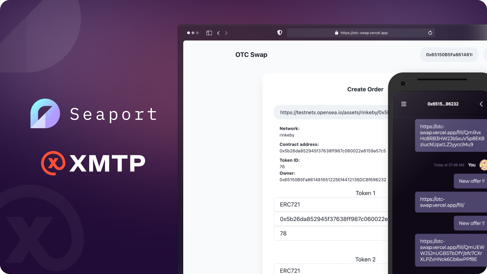 Seaport and XMTP card